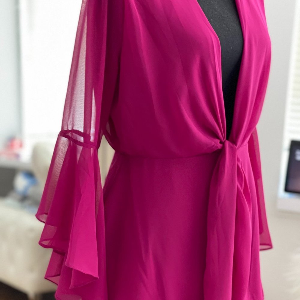 FUCHSIA CHIFFON ROMPER